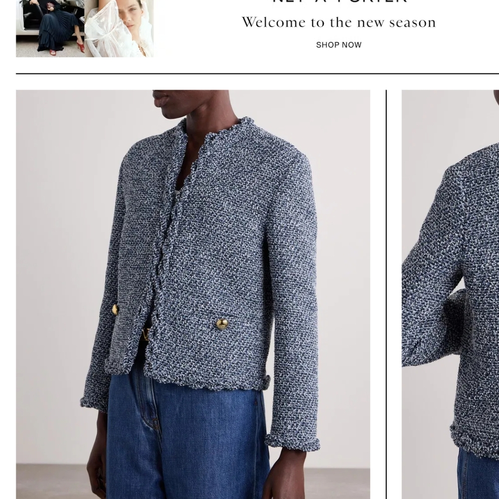 Women's Blue Tweed Jacket